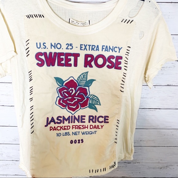 Free People Rare Cali Rose Distressed Tee - Picture 3 of 8